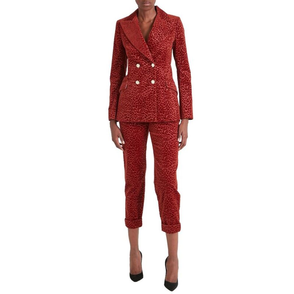 Temperley London Womens  Lynx Velvet Double Breasted Jacket
